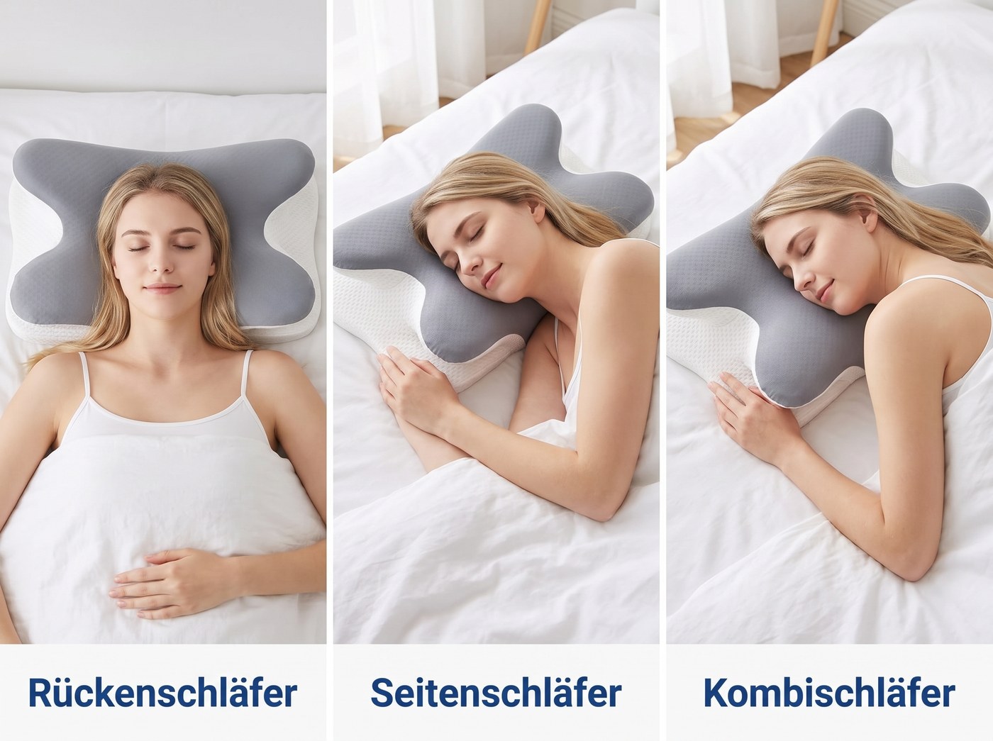 Lunava Kopfkissen für Rückenschläfer, Seitenschläfer und Kombischläfer